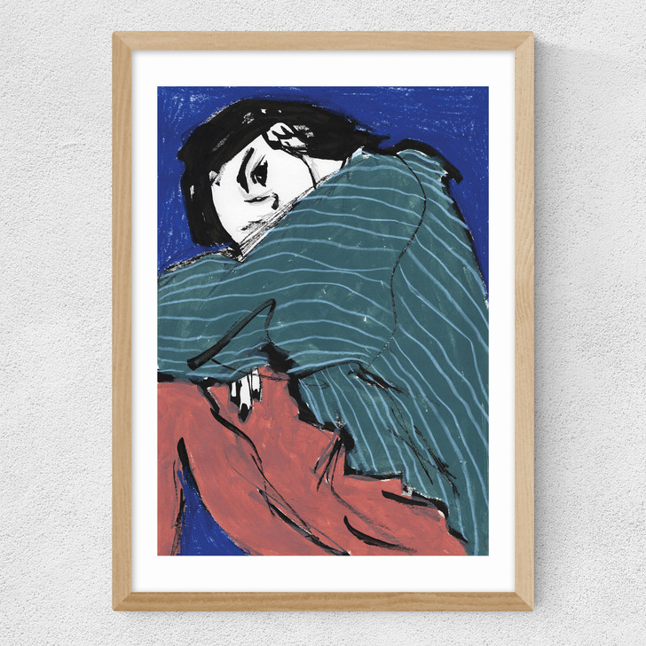 Striped Pyjama Medium Oak Frame