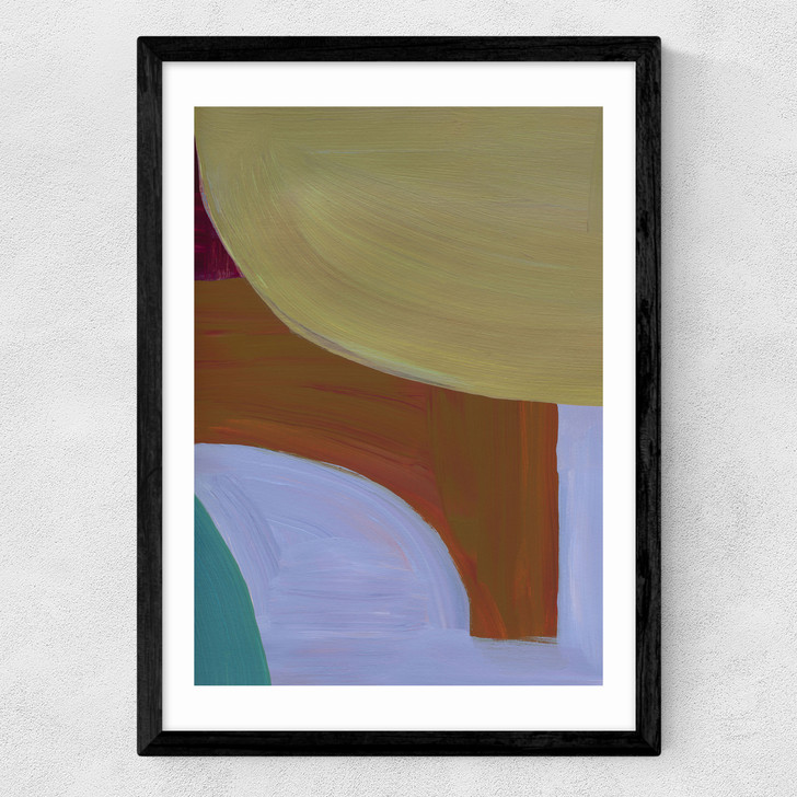Painted Shapes I Medium Black Frame