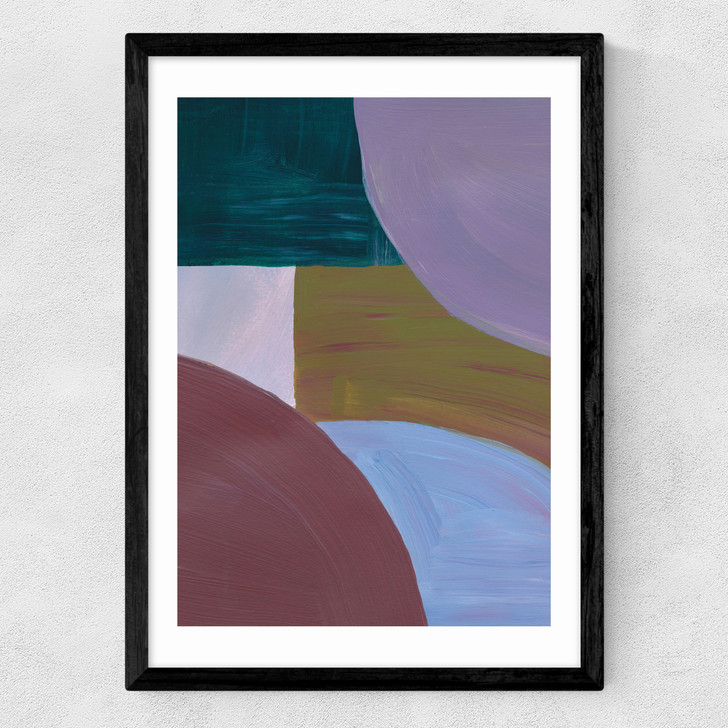 Painted Shapes II Medium Black Frame
