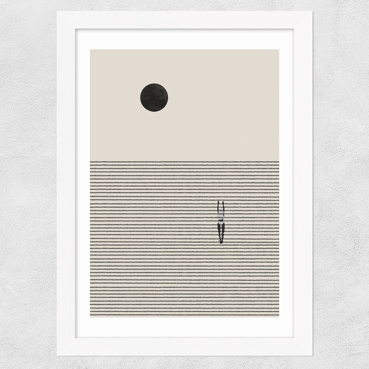 Solitude's Journey Wide White Frame