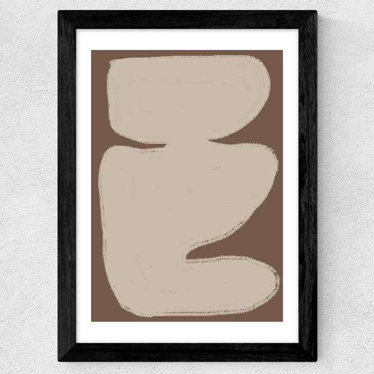 Abstract Whisper Wide Black Frame