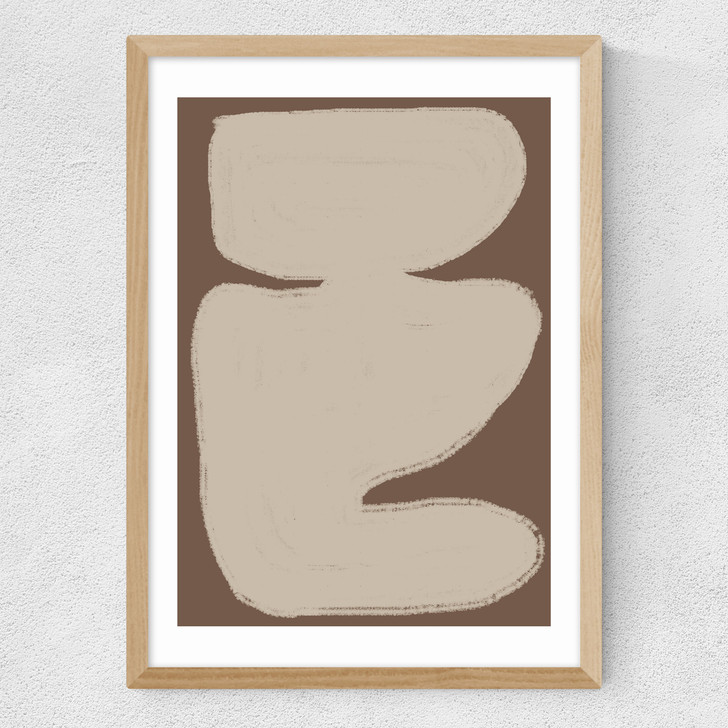 Abstract Whisper Medium Oak Frame