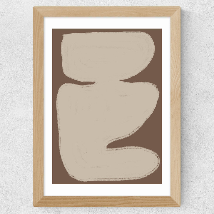 Abstract Whisper Wide Oak Frame