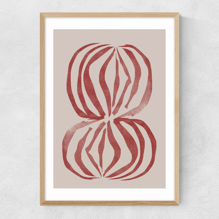 Crimson Echoforms Narrow Oak Frame