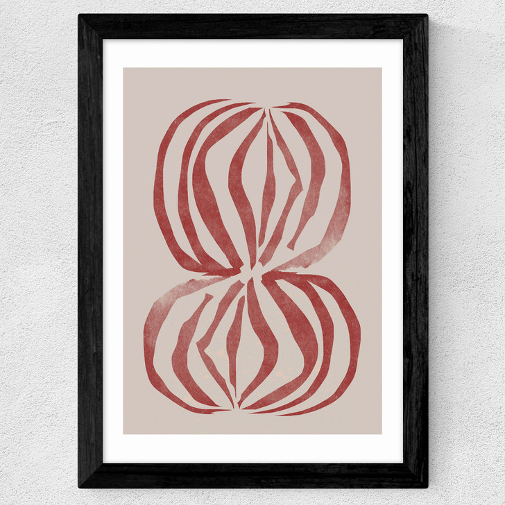 Crimson Echoforms Wide Black Frame