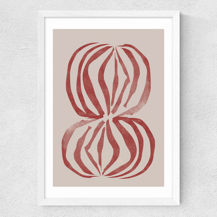 Crimson Echoforms Medium White Frame