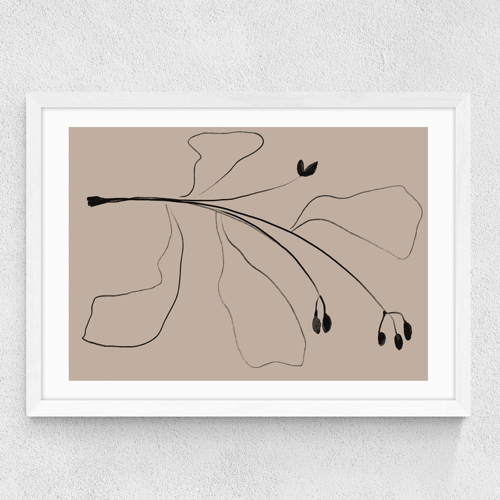 Simply Line Plant Medium White Frame
