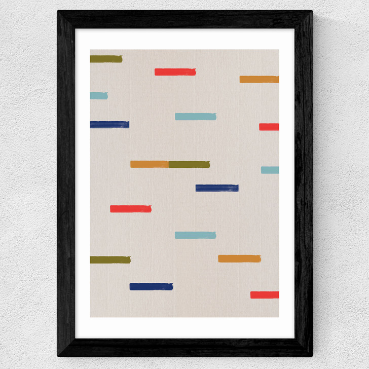 Colorful Strokes Wide Black Frame