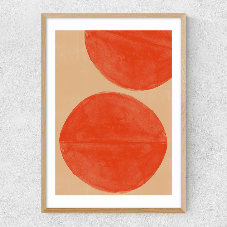 Crimson Echoes Narrow Oak Frame