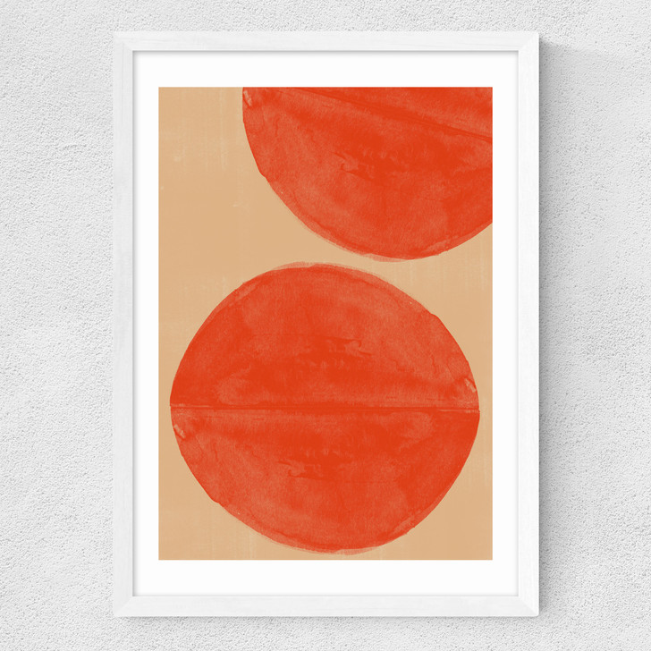 Crimson Echoes Medium White Frame