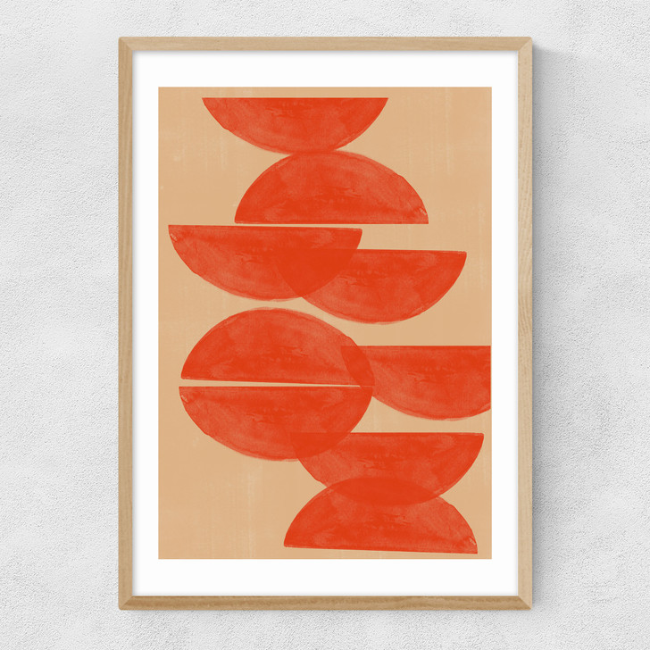 Crimson Symmetry Narrow Oak Frame