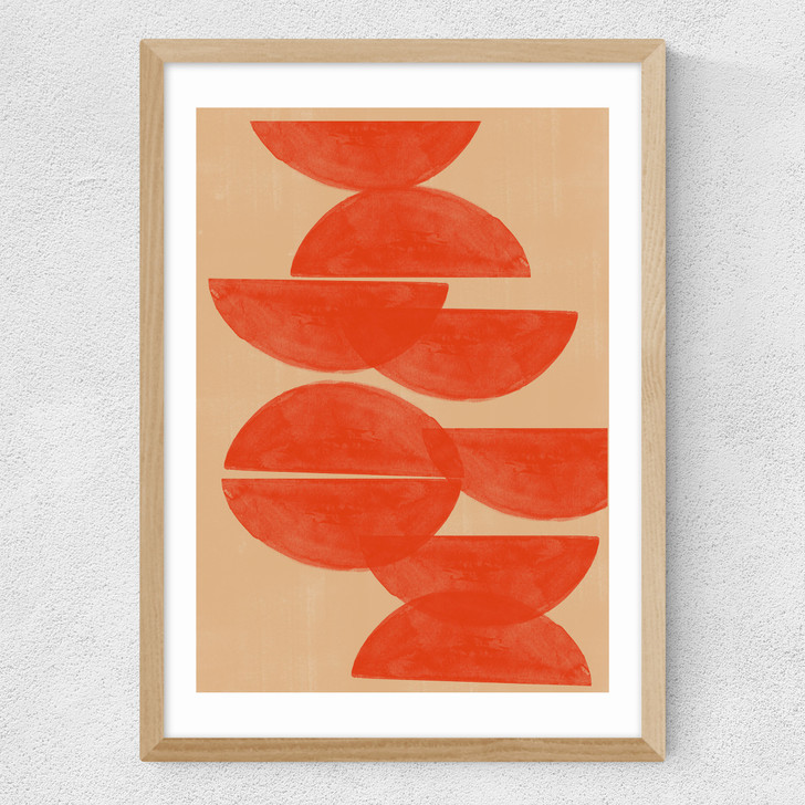 Crimson Symmetry Medium Oak Frame