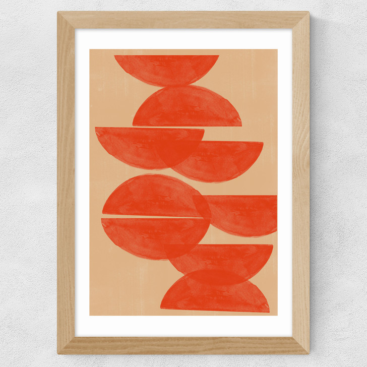 Crimson Symmetry Wide Oak Frame
