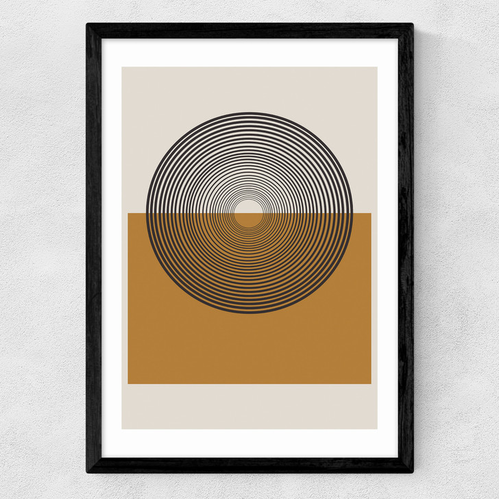 Concentric Reflections Medium Black Frame