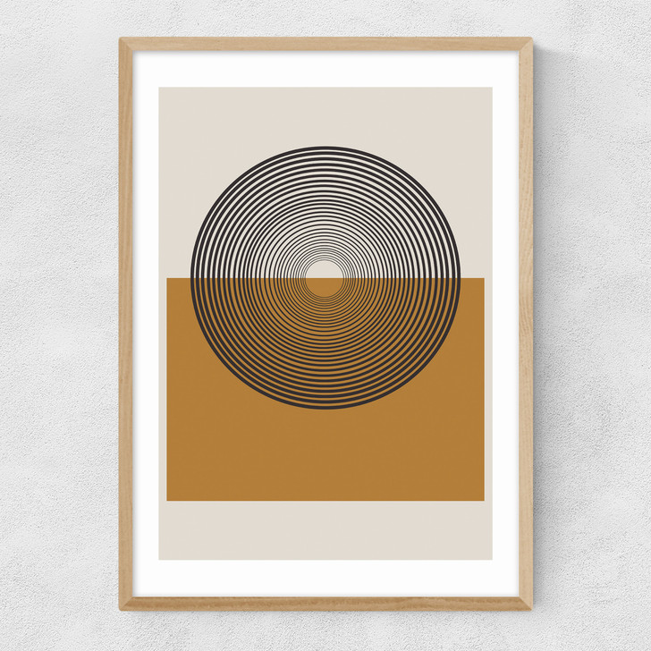 Concentric Reflections Narrow Oak Frame