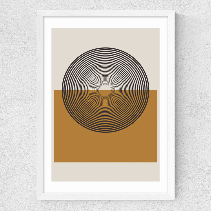 Concentric Reflections Medium White Frame