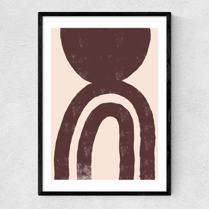 Abstract Shape No.2 Narrow Black Frame