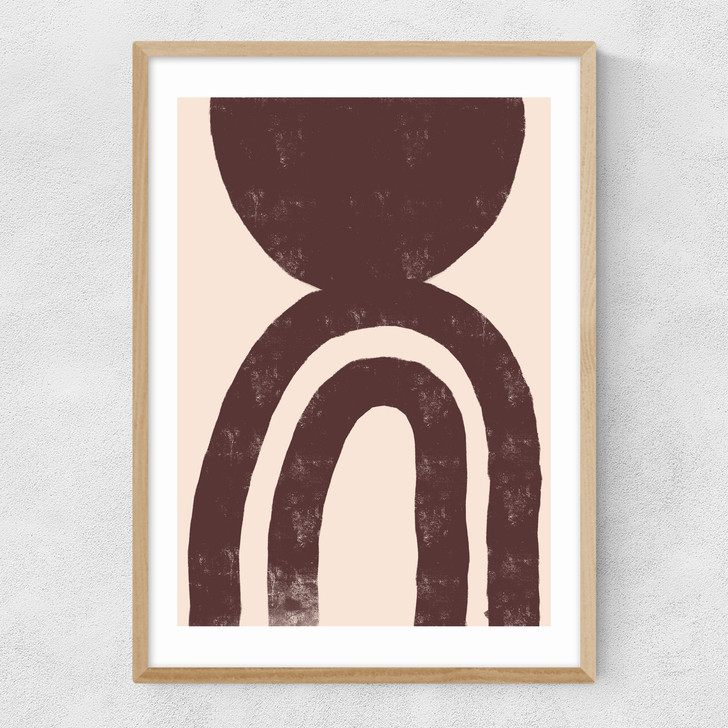 Abstract Shape No.2 Narrow Oak Frame