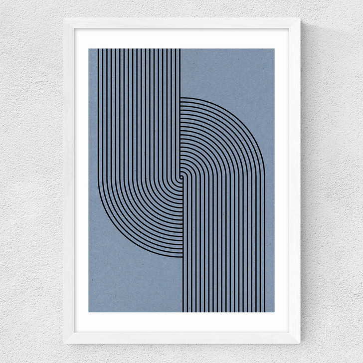 Curved Symmetry Medium White Frame