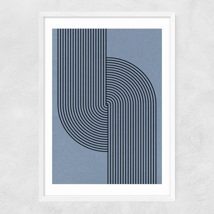 Curved Symmetry Narrow White Frame