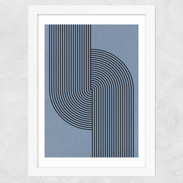 Curved Symmetry Wide White Frame