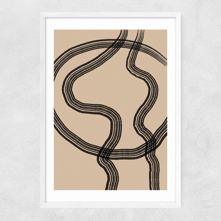 Minimal Line No.2 Narrow White Frame