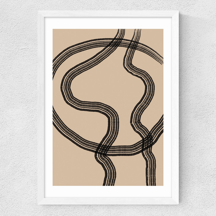 Minimal Line No.2 Medium White Frame