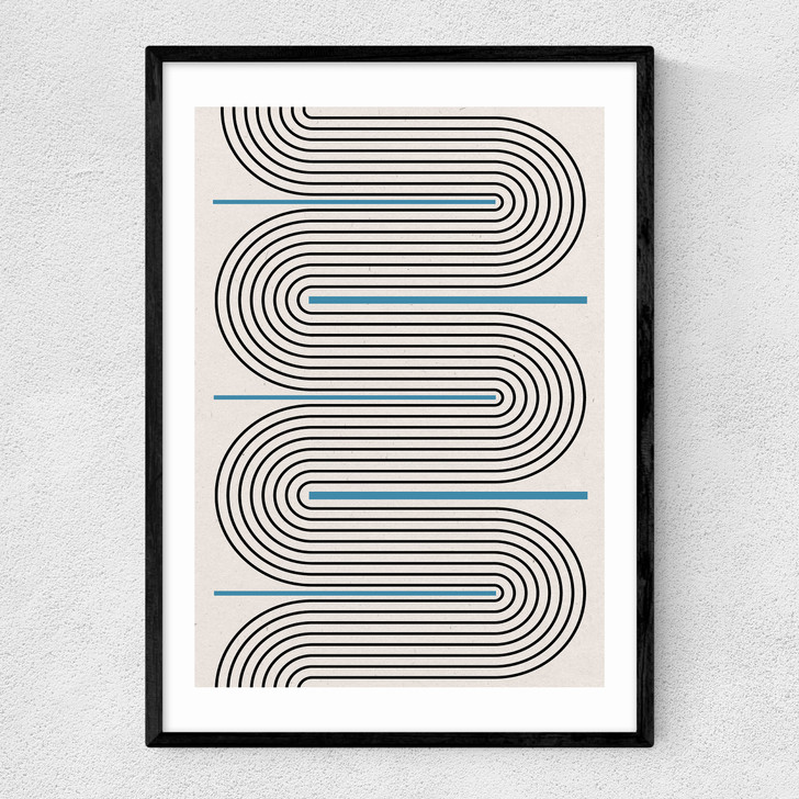 Curved Lines Harmony Narrow Black Frame