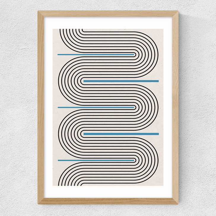 Curved Lines Harmony Medium Oak Frame