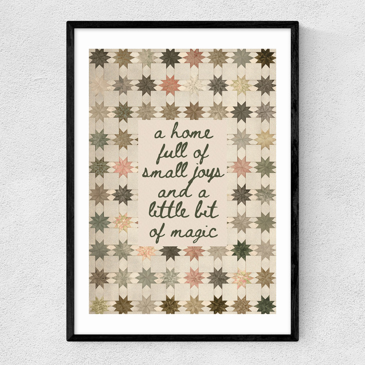 A Home Full Of Small Joys Narrow Black Frame