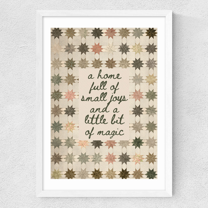 A Home Full Of Small Joys Medium White Frame