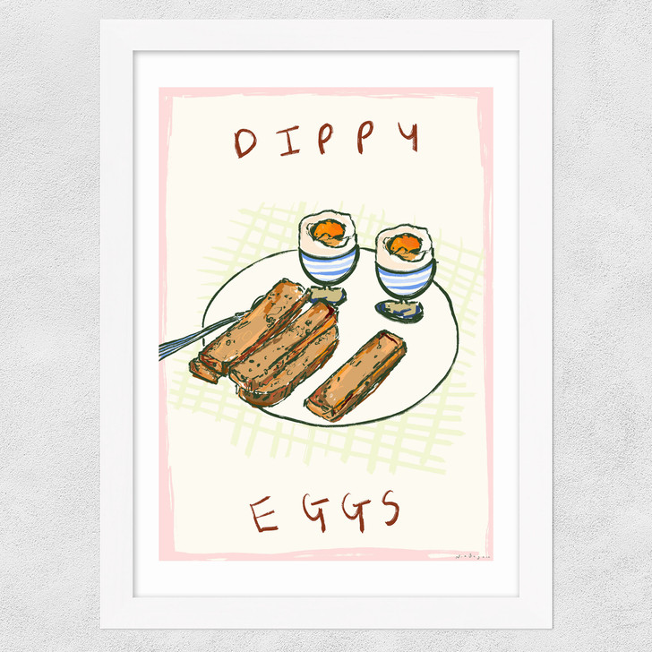 Dippy Eggs Wide White Frame