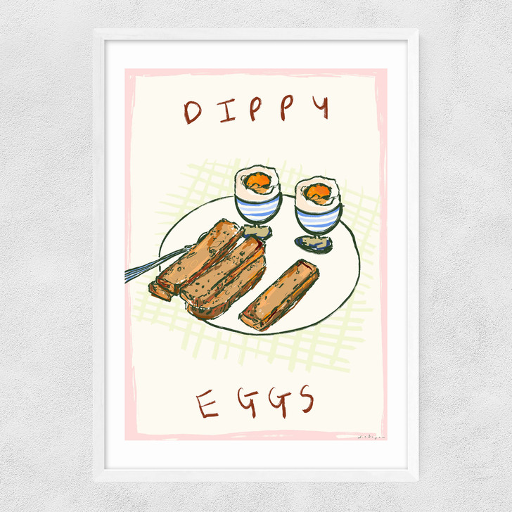 Dippy Eggs Narrow White Frame