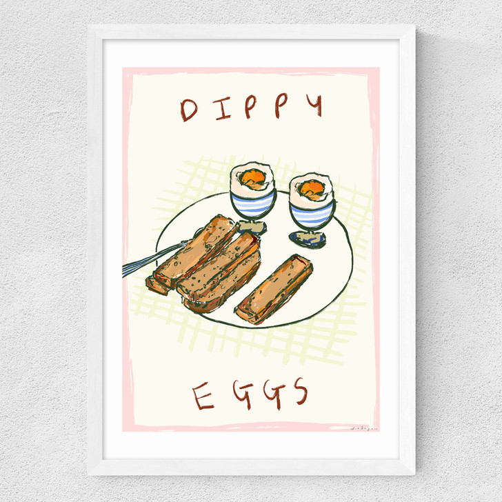 Dippy Eggs Medium White Frame