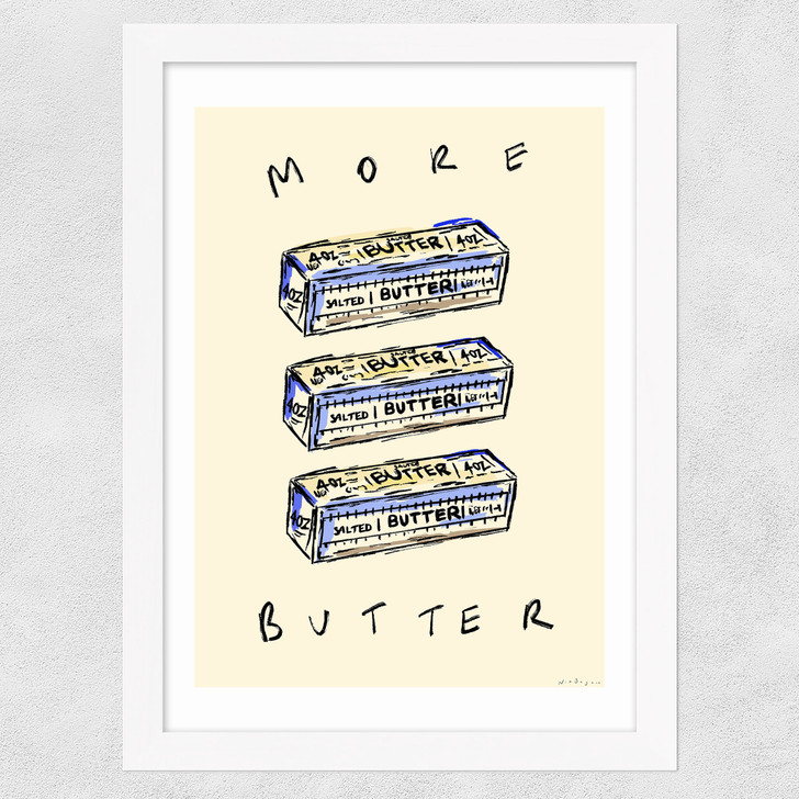 More Butter Wide White Frame