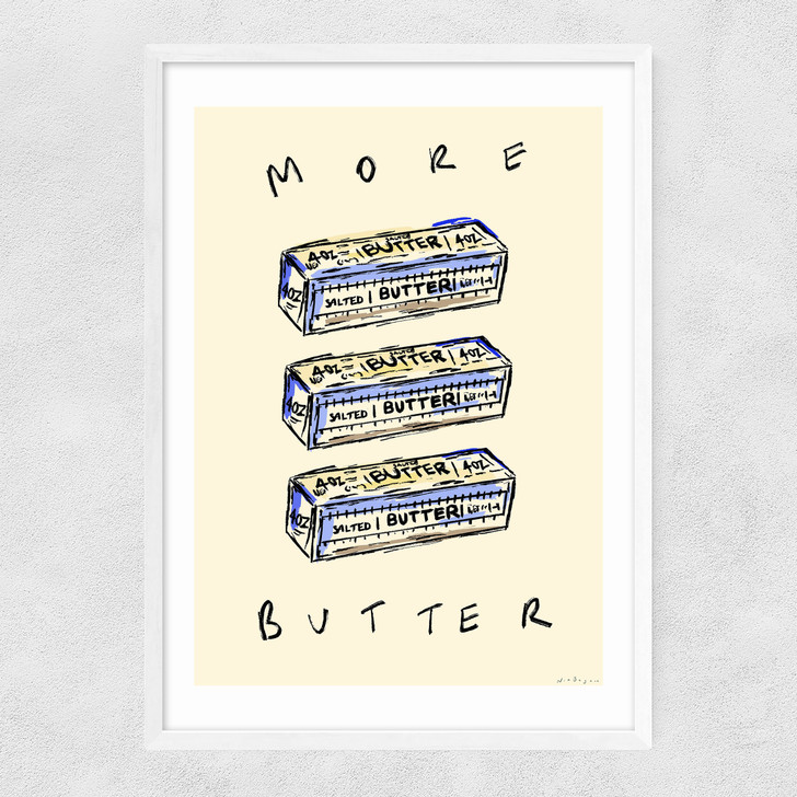More Butter Narrow White Frame