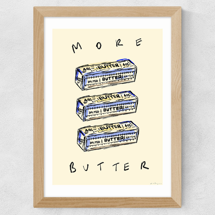 More Butter Wide Oak Frame