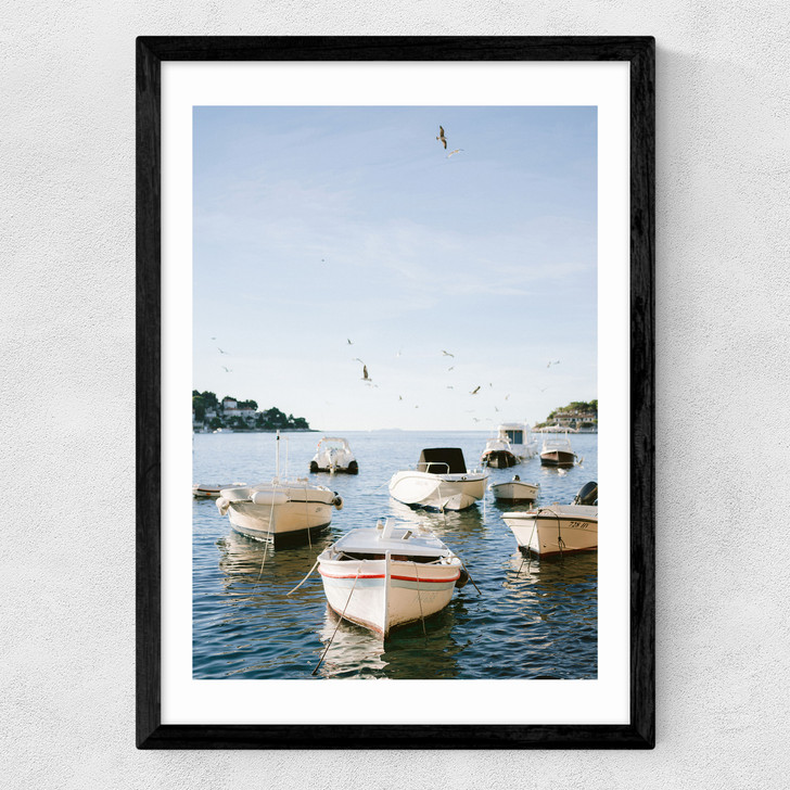 Boats of Hvar Medium Black Frame