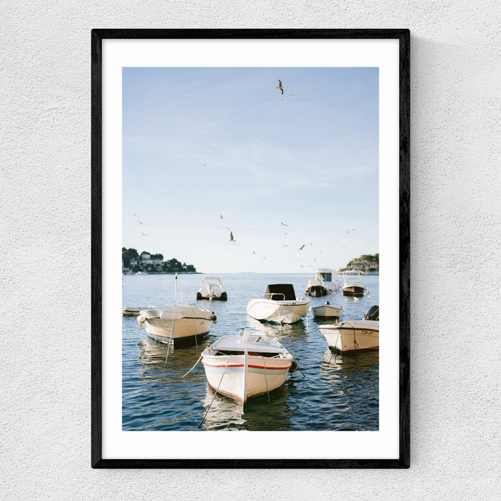 Boats of Hvar Narrow Black Frame