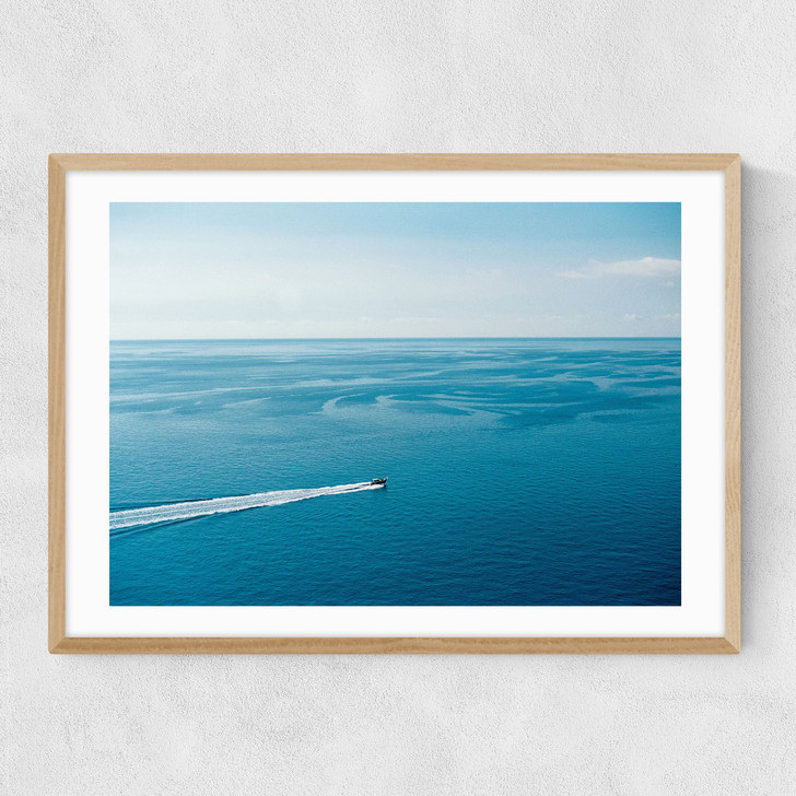 Infinite Blue Narrow Oak Frame