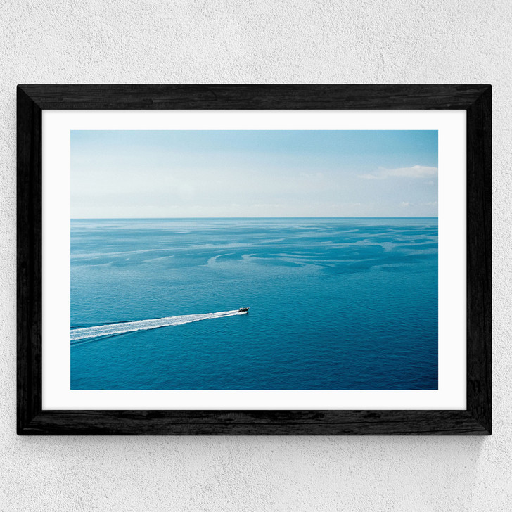 Infinite Blue Wide Black Frame