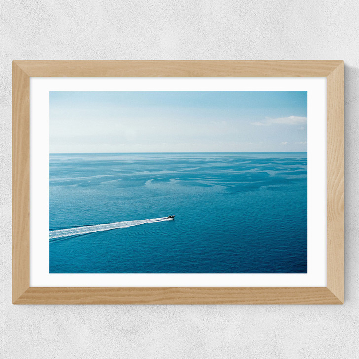 Infinite Blue Wide Oak Frame