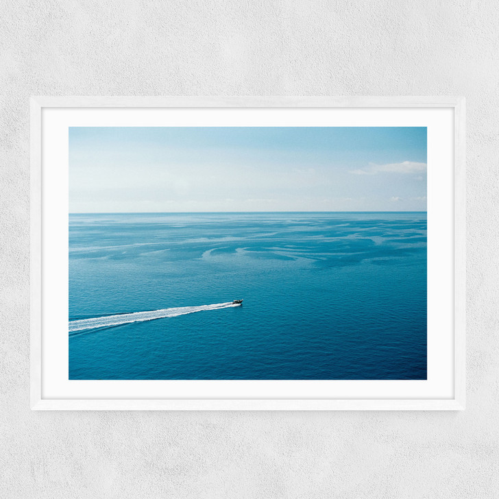 Infinite Blue Narrow White Frame
