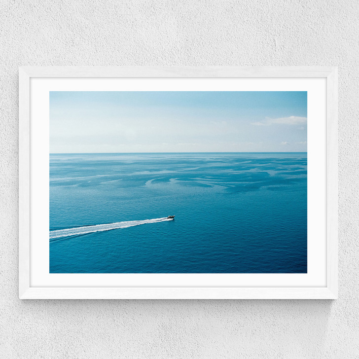 Infinite Blue Medium White Frame