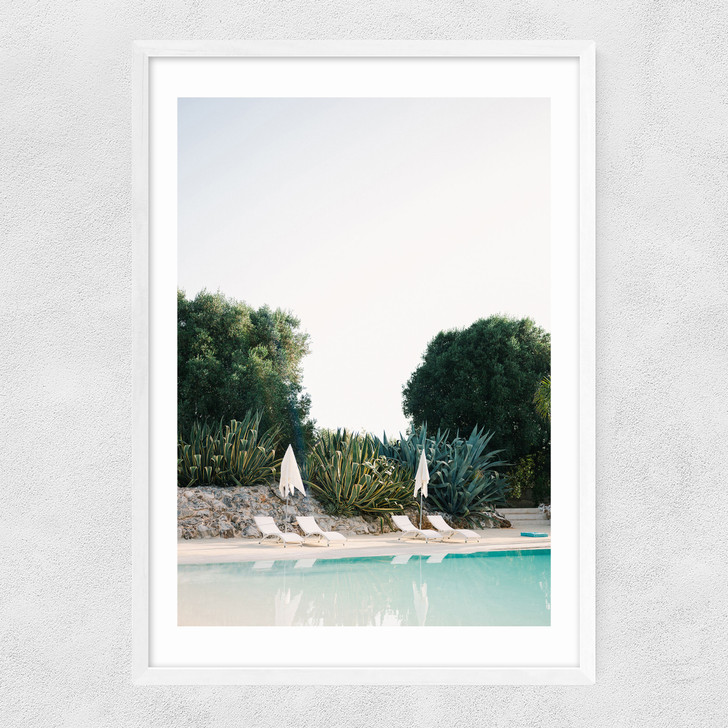 Poolside Narrow White Frame