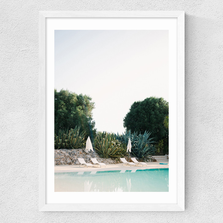 Poolside Medium White Frame