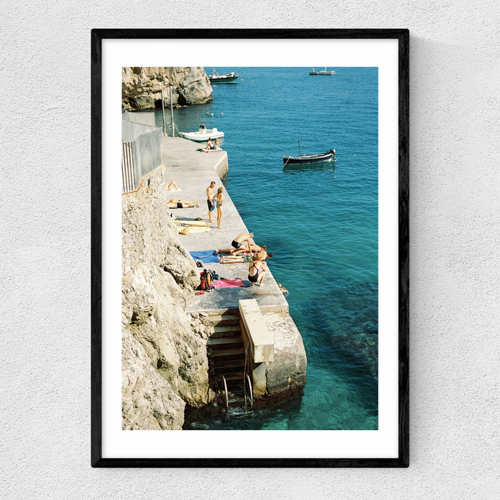 Summer on the Amalfi Coast Narrow Black Frame