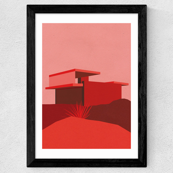 Kaufmann Desert House Red Edition Wide Black Frame