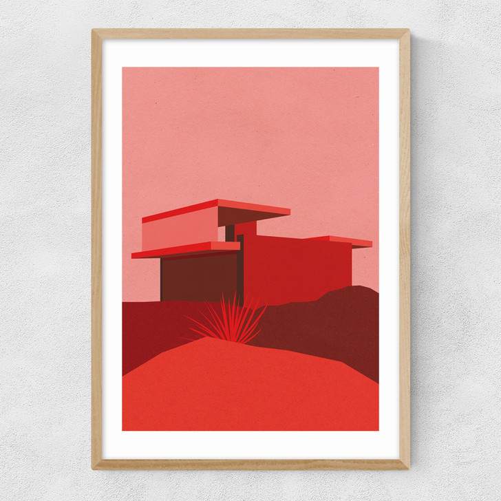 Kaufmann Desert House Red Edition Narrow Oak Frame