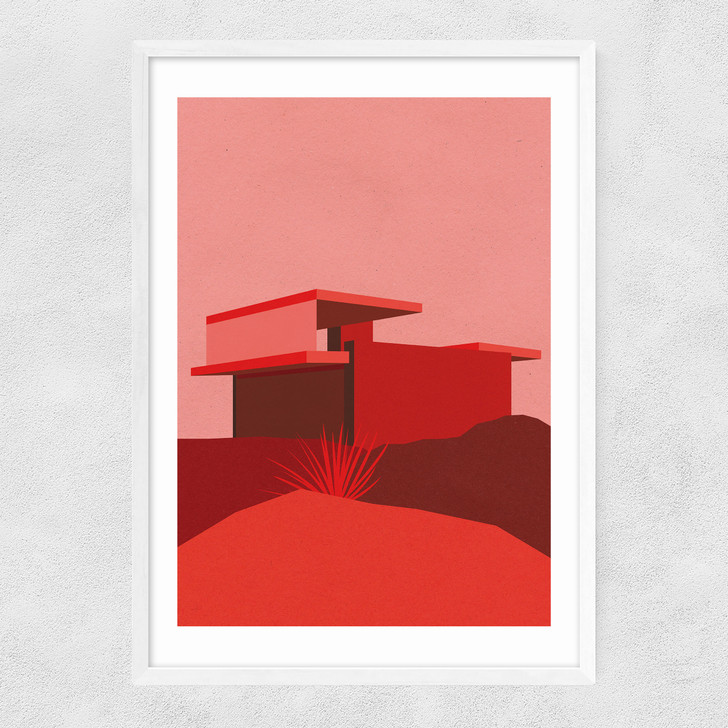 Kaufmann Desert House Red Edition Narrow White Frame